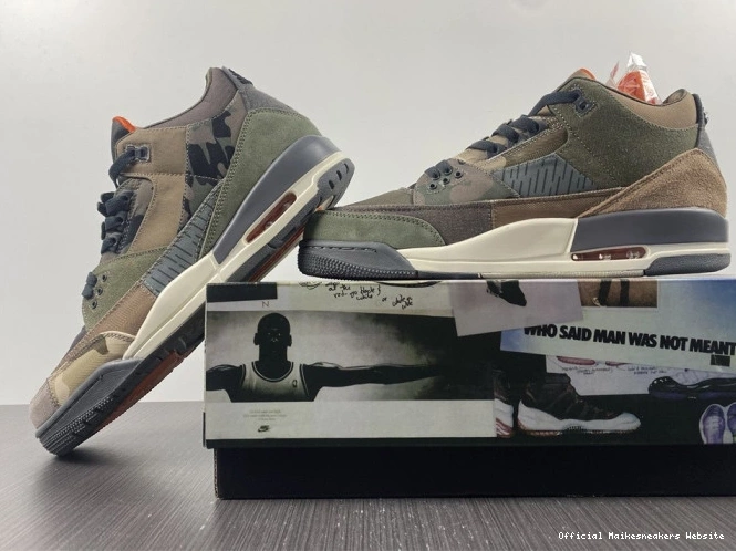Official Maikesneakers Patchwork Jordan 3 DO1830-200 Camo Air Retro 0729
